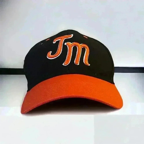TM Orange and Black Baseball Cap with American Flag on back. Size 7 1/8 - Picture 5 of 8